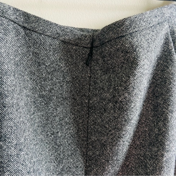 BROOKS BROTHERS tweed Classic Gray size 12 Skirt 100% Wool Academia Professional - Picture 9 of 10